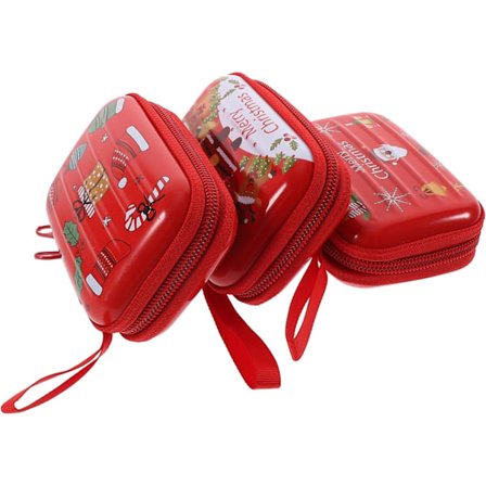 Tegneserie Mønster Julemøntpunge Mini Bærbare Lynlås Møntpunge til Daglig Brug