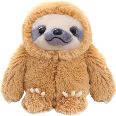 Sød dovendyr bamse legetøj, lille plys dovendyr bamse bamser legetøj til børn Fødselsdag gave baby (15,7 tommer, brun)