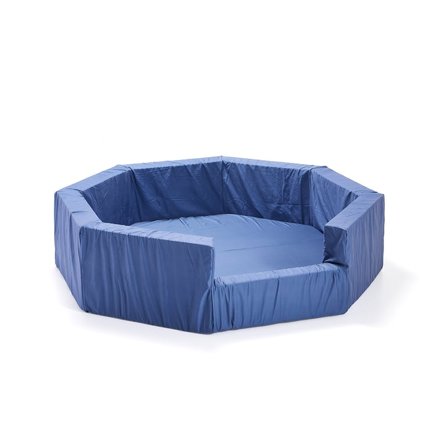 Rundt skumgulv MELKER, denimblå