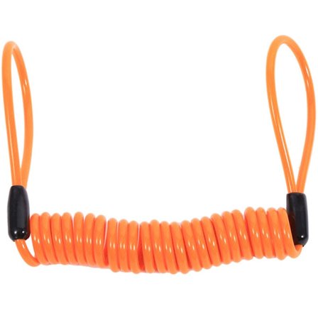 Motorcykelcykel larm skivlås stöldskydd fjäderpåminnelse spole kabel orange