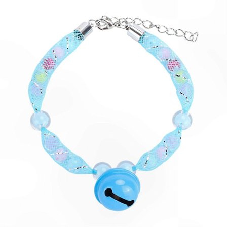 Justerbart pärlhalsband för husdjur med bjällra [HK]