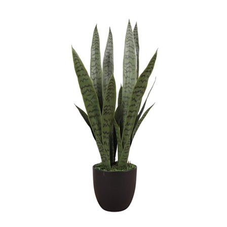 Kunstig plante i potte, 76 cm PVC grøn, sort cement