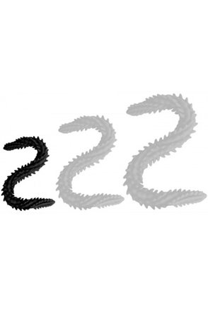 DoublePlayz Double Dildo Scolop Black 40 cm Extra lång analdildo - Blushme.se