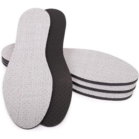 4 par antiperspirant indlægssåler - Aftagelig bomuld latexskum indlægssål mod sved og lugt - Aktivt kul - Eliminerer lugt - Deodoriserer - Til voksne