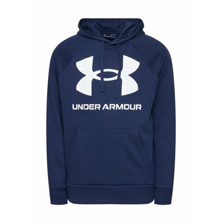 Under Armour, Molletoned interior swallowed with large printed logo Niebieski, Mężczyzna, Rozmiar: M