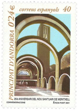 Spansk Andorra - Meritxell - Postfrisk frimærke