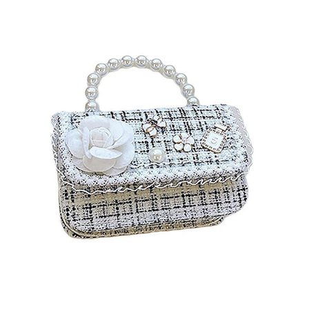 Flickors Liten Fyrkantig Prinsesshandväska Kedja Axelväska Messenger Bag