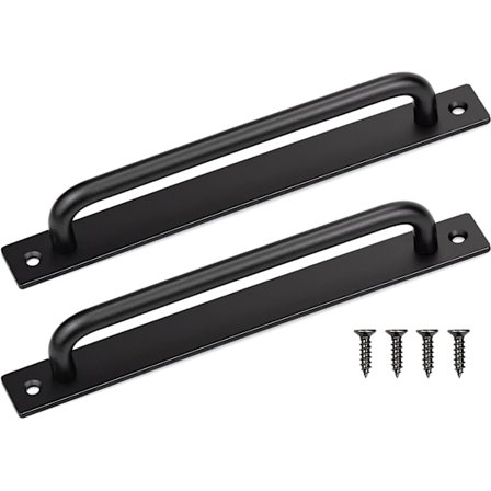 2 stk. dørhåndtak, aluminiumlegering skyvedørhåndtak svart D