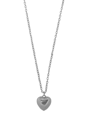 SNÖ of Sweden Cute Big Heart Neck 50 Halsband Dam Silver cm