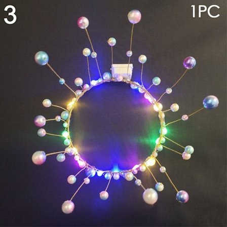 Glødende LED-krans perlekroneblomst 3 3