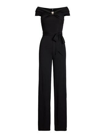 Lauren Ralph Lauren | Belted Jersey Off-The-Shoulder Jumpsuit | 36