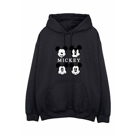 Mickey Mouse Unisex Vuxen Fyra Huvuden Hoodie L Svart Black L
