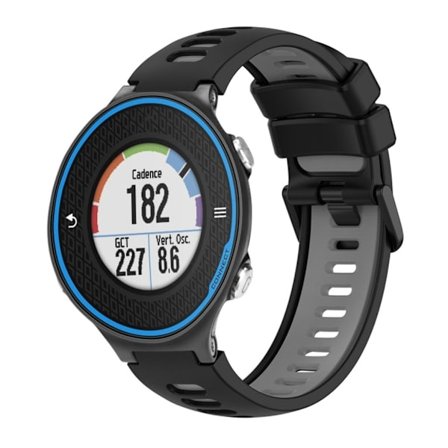 Garmin Forerunner 620 Silicone Two-colored Watch Band - Black/Gray