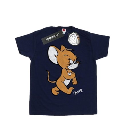Tom och Jerry Flickor Mus Bomulls T-shirt 3-4 År Marinblå