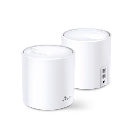 TP-Link Deco X20 V2 - Wi-Fi system (2 routers) - up to 370 sq.m - mesh - GigE - 802.11a/b/g/n/ac/ax - Dual Band