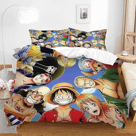 One Piece Luffy Sandad Tre-delat Påslakanset Q