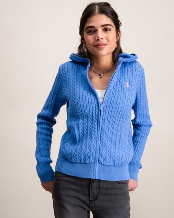 Polo Ralph Lauren 32/2 COTTON-MINI CABLE-SV-FUZ Blau Pullover Mädchen - Kids Brand Store