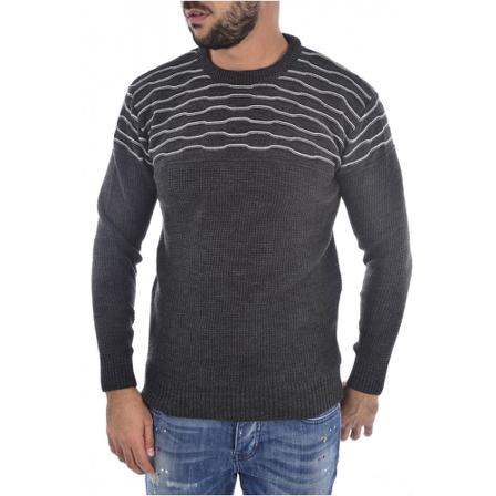 Goldenim paris, Pull laine fantaisie Czarny, Mężczyzna, Rozmiar: M
