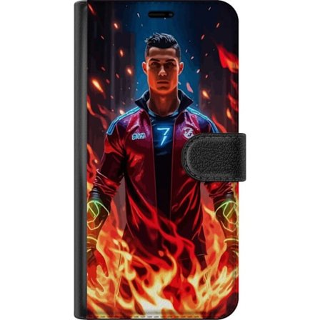 Kompatibelt Lommeboketui til Motorola Motorola Moto G15 Power Ronaldo Inferno - fotballhelt i flammer
