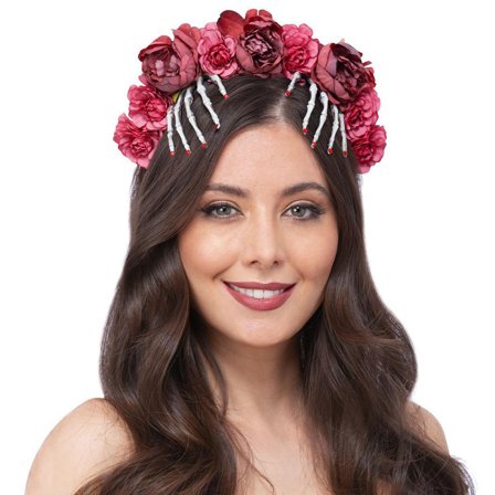 Hårbøyle med Røde Roser og Skjeletthender