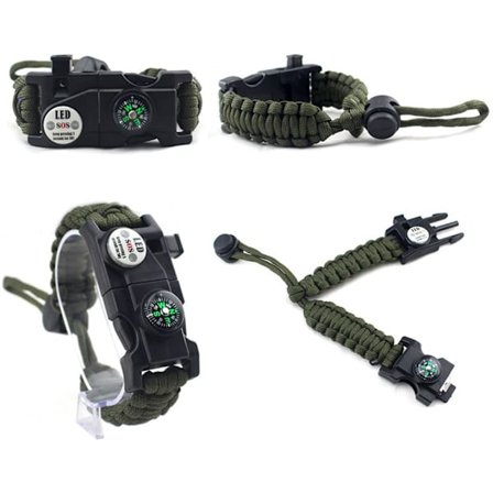 Paracord Överlevnadsarmband Grön