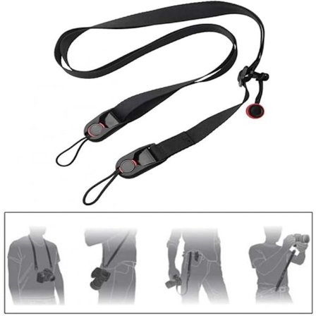 Snabbkoppling DSLR Justerbar Kameramanschett handledsrem Armband Sling Axelrem