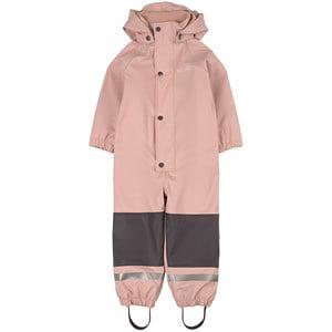 Kuling Douglas Lined Recycled Rain Coverall Woody Rose 98/104 cm - Coveralls - 98/104 cm - Pink