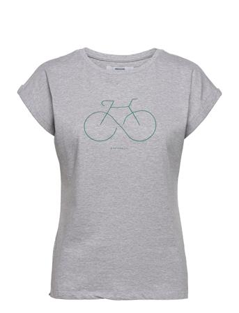 T-Shirt Visby Biketernity Grey Melange Grey DEDICATED