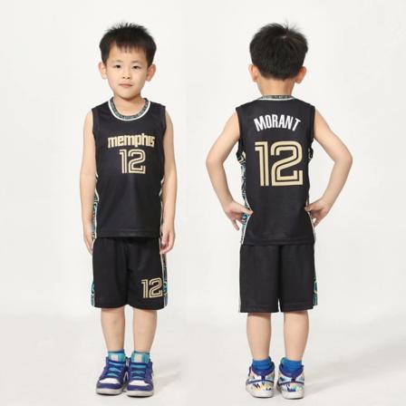 Memphis Grizzlies #12 Ja Morant Baskettrøye Kit for barn tenåringer V 12# (120-130CM)