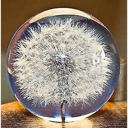 Maskrosdrömboll Pappersvikt Kristallönskeboll Present