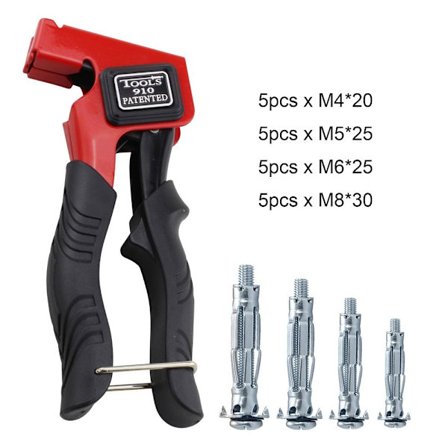 Metallinnstillingsverktøy Metall hulromanker Molly Bolt for gips