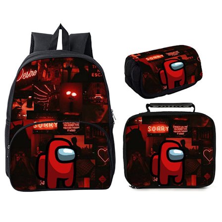 Among Us School Bag Tredelad 16" Ryggsäck Style 23