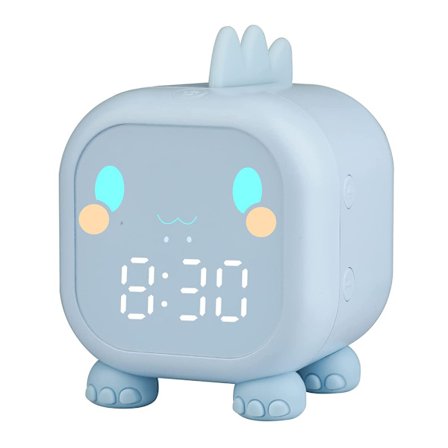 Hauska Dino Herätyskello, Lasten Herätyskello, Herätyskello Ilman Tikitystä, Yöpöytäkello Värillisellä Yövalolla, Makuuhuoneen Herätyskello 