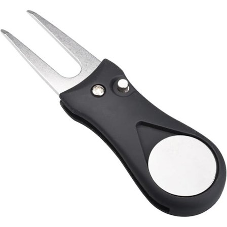 1 st Hopfällbar Gaffel med Karbinhake Golf Divot Verktyg, Golf Divot Reparationsverktyg, Golfgaffel, Golf Pitch Reparationsverktyg, för Golfare 