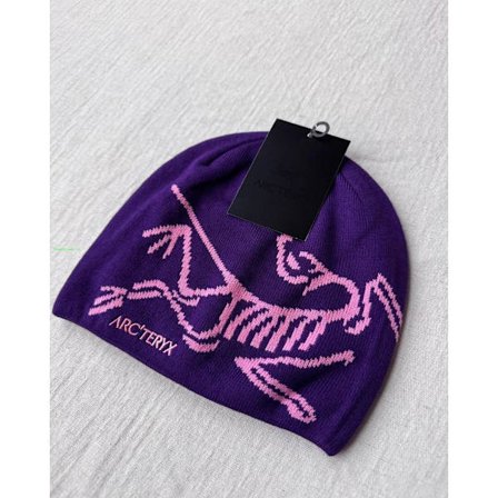Arc'teryx Bird Head Toque -pipo Lila Merinovilla Neulottu Talvipipo Unisex