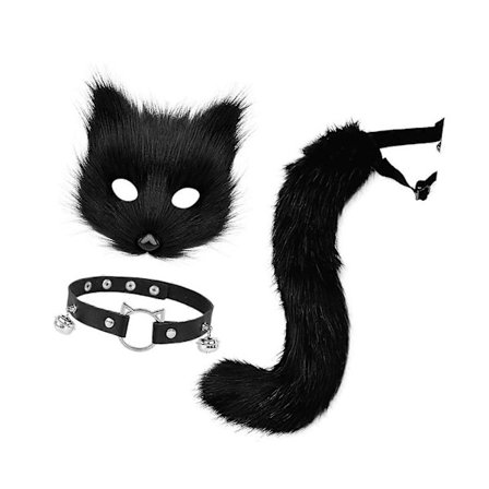 Therian Naamio ja Häntä Cosplay Naamio Festivaali Halloween Juhla Puku Syntymäpäivä-lingling}