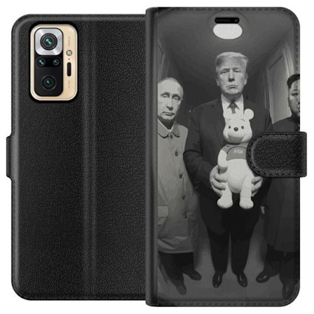 Kompatibel Tegnebogsetui til Xiaomi Xiaomi Redmi Note 10 Pro Sort-hvid kunstbillede med surrealistisk politisk symbolik og uventet kontrast, provokere