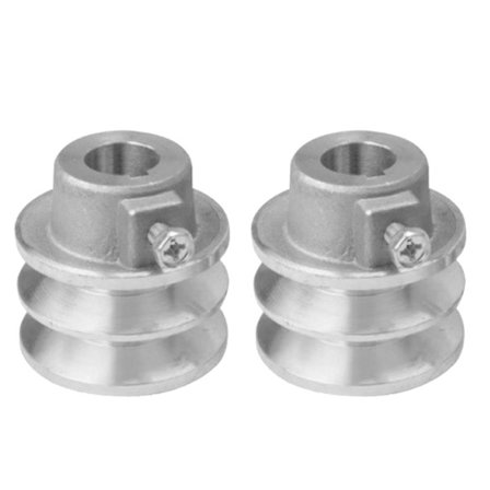 Stabile ydeevne 2 stk. remskive til 168F 170F motor 19/20 mm boring dobbelt rille remskive 54 mm/56 mm udvendig diameter