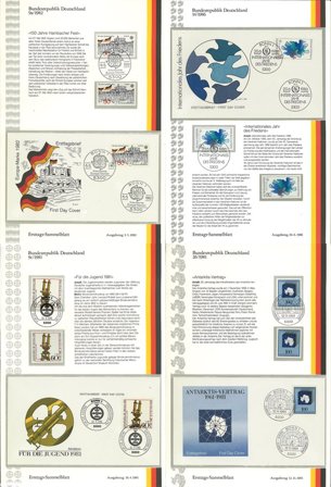 Tyskland - Samling med FDC'er i 7 album