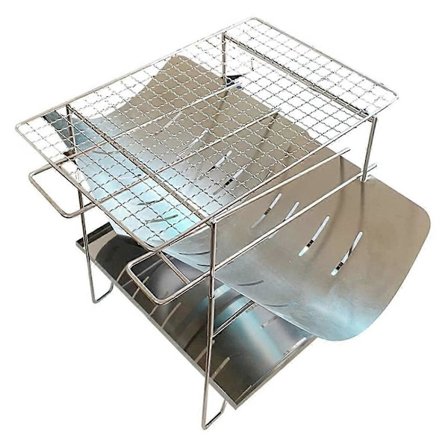 Bärbar BBQ Utomhusgrill Campinggrill Lägereldsgrill Camping Eldstad Utomhus Vedeldad Spis St