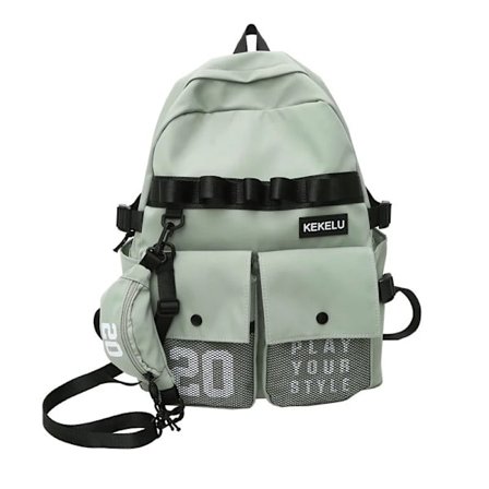 2023 Mode Hip Hop Multifunktionell Cargo Ryggsäck Dam Stor Kapacitet Nylon Färg Laptop Väskor Svart Mini Enkla Väskor~08922