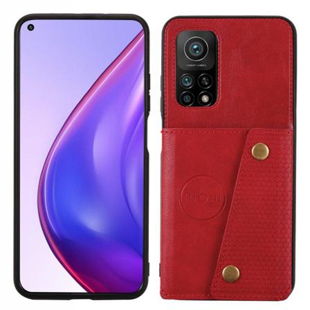 Stilrent Skal med Korthållare - Xiaomi Mi 10T Pro Röd