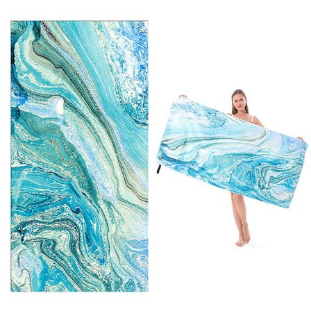 Mikrofiber Strandhåndklæde til Voksne - Oversized Rejse Strandhåndklæder - 150*75cm Hurtigtørrende Pool Håndklæder