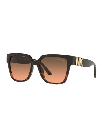 Michael Kors Sunglasses with Injected frame in black dark Tortoise color with the lens in polyamide standard in grey-orange gradient