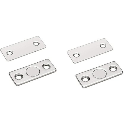Magnetiskt Dörrlås Rostfritt Stål Tunn Magnet Spärrar Skåp Magnet Beslag 2 st