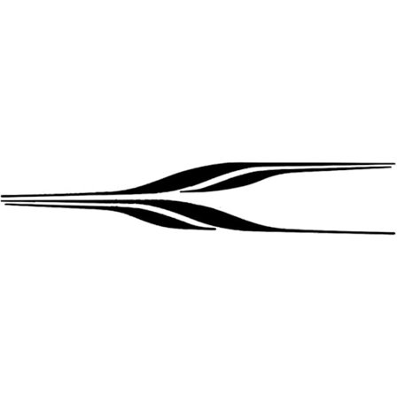 Sidodekaler för husbil, 2 st Universal Vinyl Sport Sidostripor Grafik Kroppsdekaler för husvagnar, 300cm*27cm, Svart