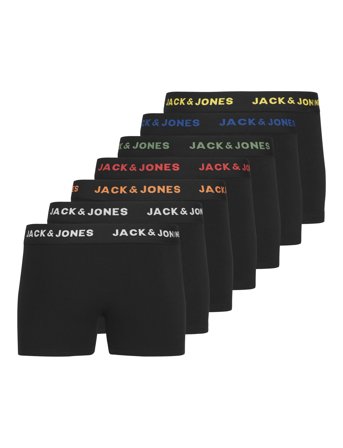 Jack & Jones Jacbasic Trunks 7 Pack Noos Jnr - Black - 140