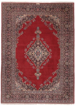 Orientalisk Keshan Matta 284X397 Mörkröd/Svart Stor Ull, Persien