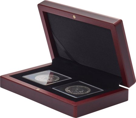 Leuchtturm Møntetuier Volterra til 2 QUADRUM-møntkapsler