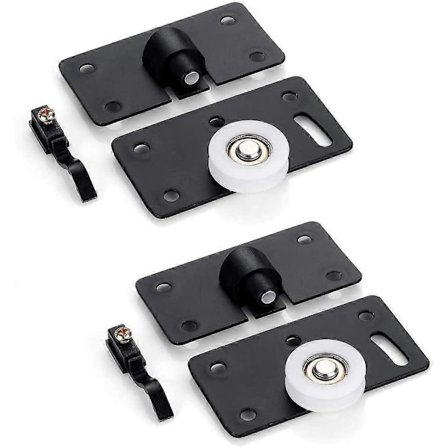 2 Par Skydedørsrulle Skydeskab Skydedørshjul til Garderobe Skydedør